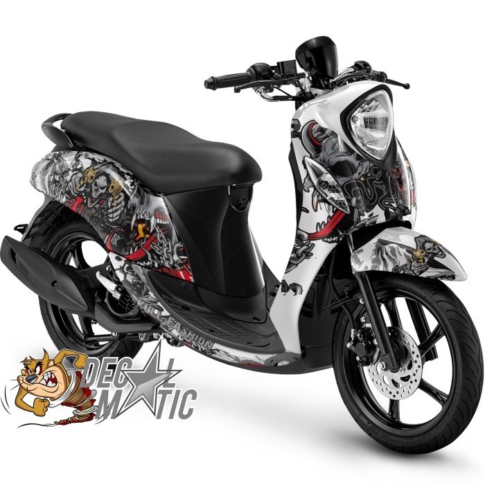 Decal Fino Full Body Stiker Yamaha Fino Full Body mio Fino  FI 125 Premium Grande Tengkorak Skull