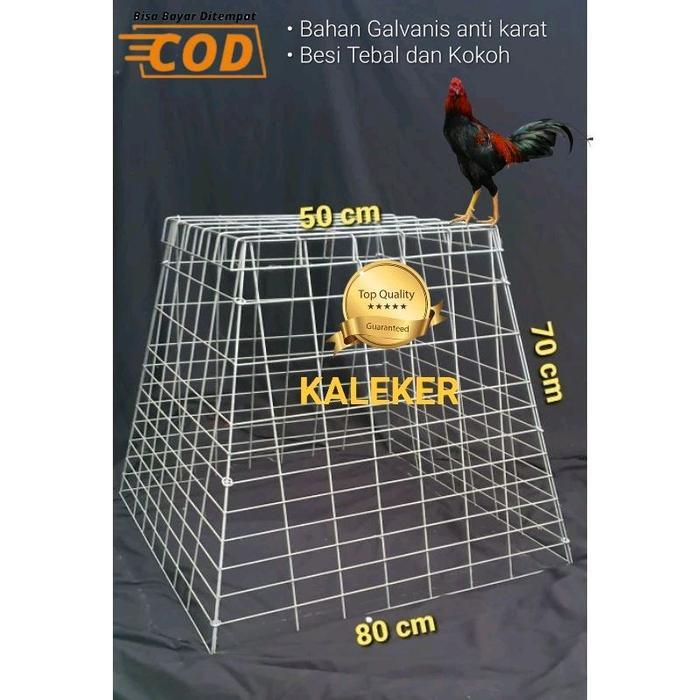 KANDANG KURUNGAN AYAM BESI LIPAT PIRAMIDA GALVANIS