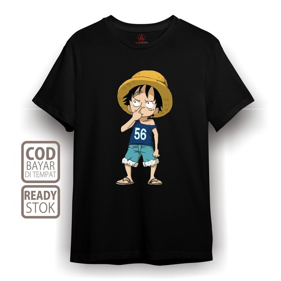 Kaos Anime LUFFY NGUPIL ONE PIECE Baju Anime Jepang T-Shirt Anime Manga Premium