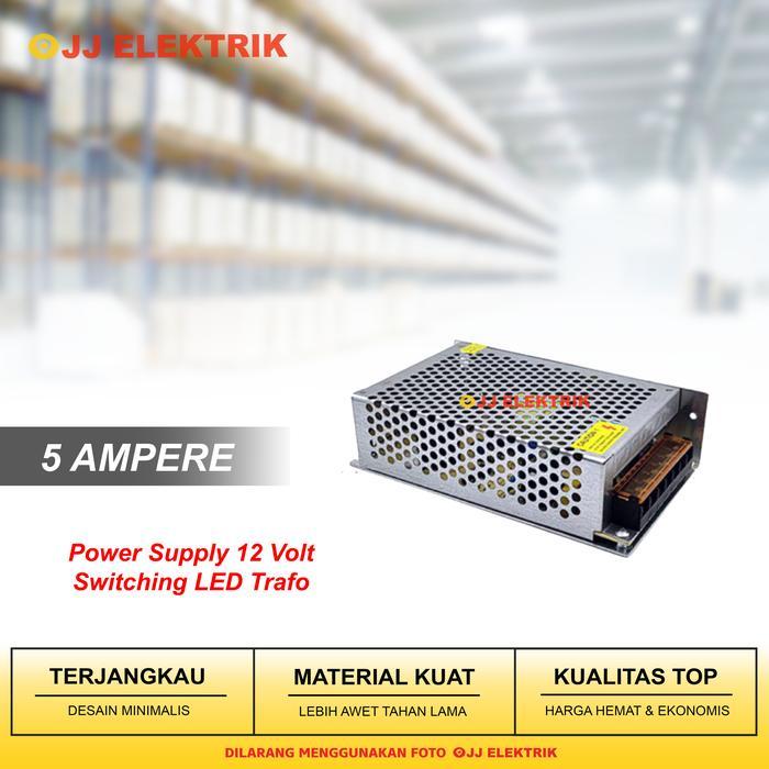 Trafo 12V 5A / Adaptor Power Supply 5 Ampere 12 Volt