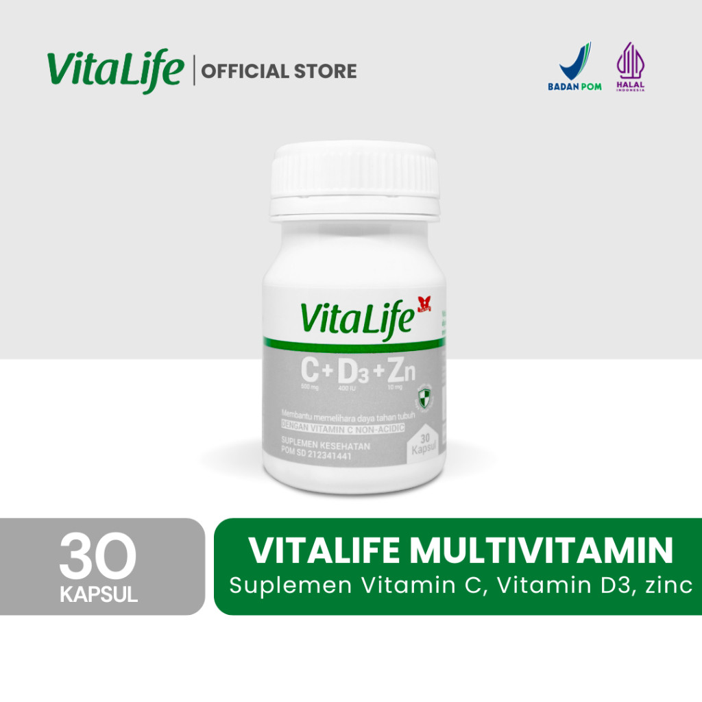Vitalife Multivitamin C D3 Zinc - 30 Kapsul