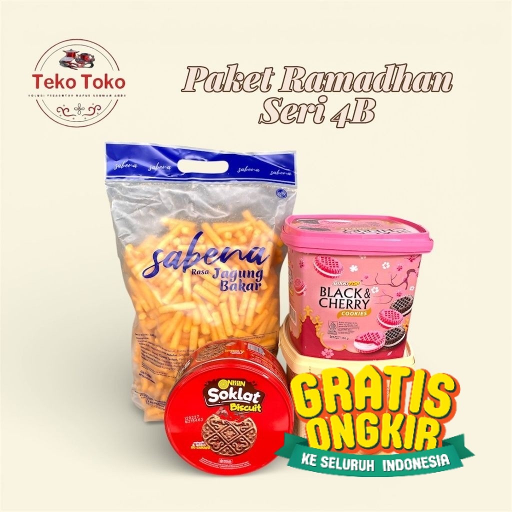 Paket Promo Kue Jajanan Lebaran Murah Lengkap - Hampers Lebaran Murah Lengkap - Kue Kaleng Ember Bin