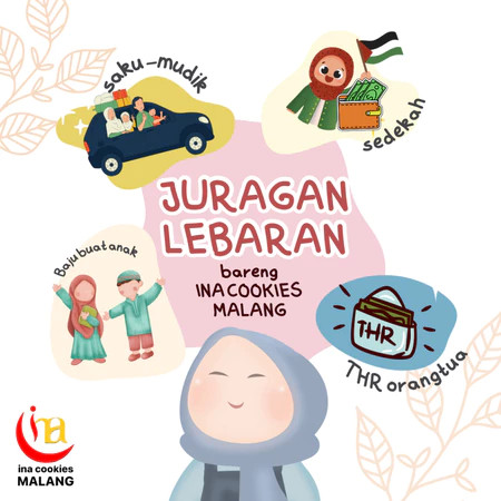 Hampers Lebaran GABLE BOX JAR ISI 3 - Paket Parcel Idul Fitri Redy Kue Kering Premium INA COOKIES/ T