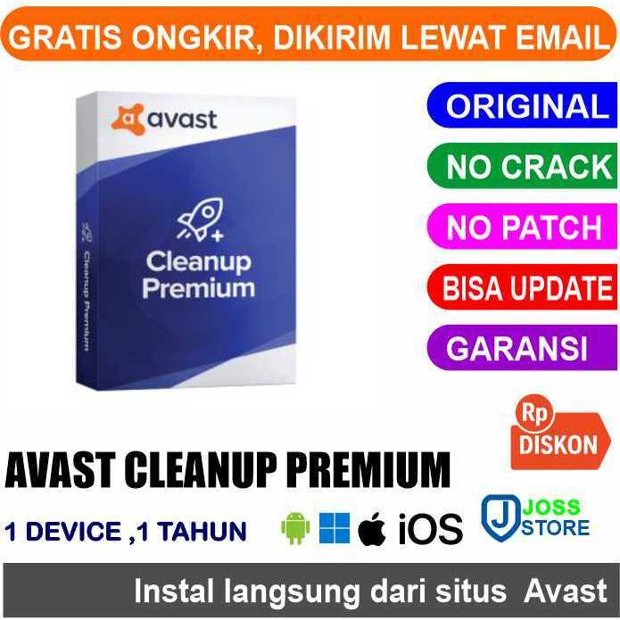 Avast Cleanup Premium Resmi – 1 Pc | Lisensi Original | Aktivasi Avast.com