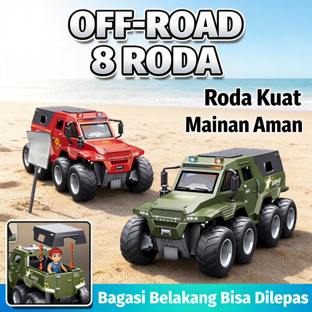Kendaraan Lapis Baja Militer Armored Vehicle Suara Cahaya Inersia Bisa Buka Pintu Pickup Convertible Off Road Roda Delapan