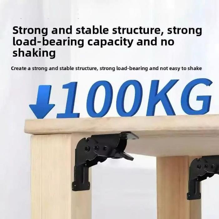 BRACKET ENGSEL KAKI MEJA LIPAT | Siku Lipat Kuat | Tahan beban 100kg | Free Sekrup