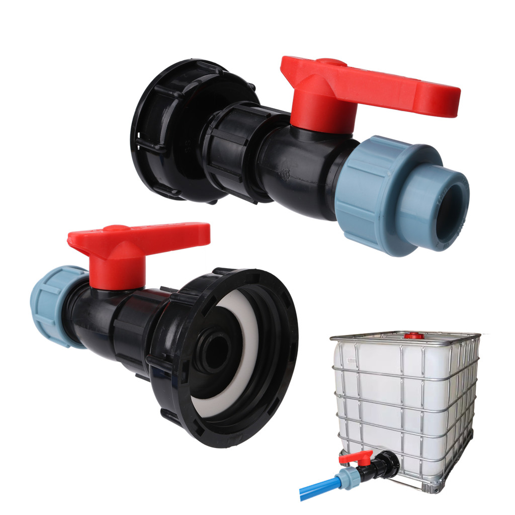 IBC Tank Adapter Kit Plastic PEPVCPPR Pipe Quick Connector Valve For 202532mm Hose 1000L IBC Contain