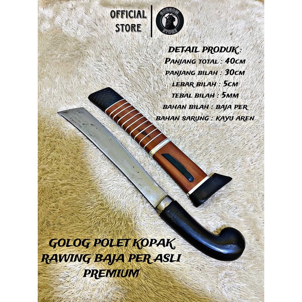 GOLOK CIBATU ASLI Pemotong bambu dan kayu GOLOK polet kopak rawing kerja kebun bahan baja per