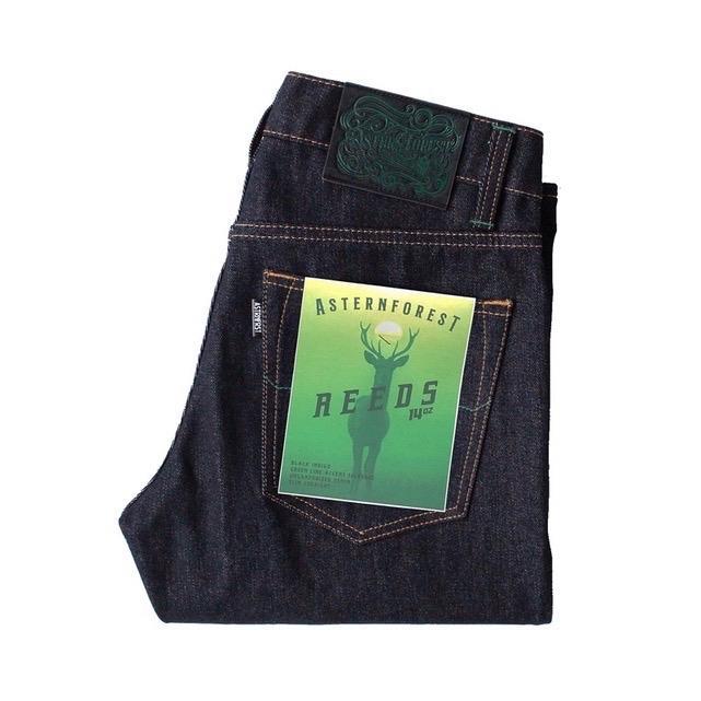 Asternforest - Celana Jeans Raw Denim - Reeds 14oz - Greenline Accent - REEDS, 33