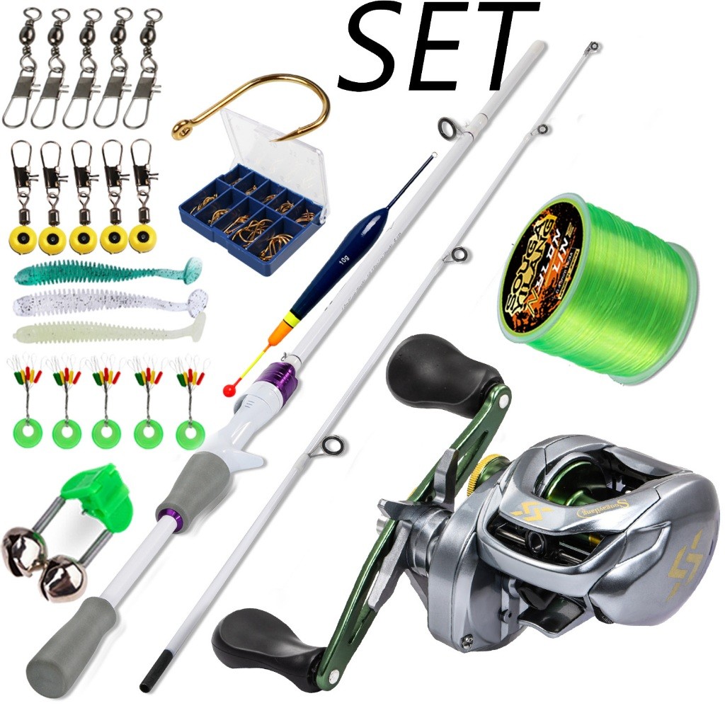 PROMO Sougayilang Joran Pancing Set 1.80m 2 Sections Casting Fishing Rod Fishing Reel Pancing 19+1 7