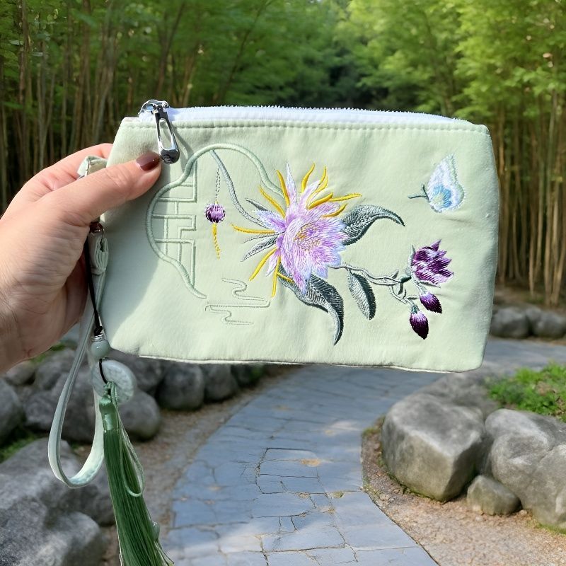 Tas Tangan Kain Lembut Dompet Antik Tas Tangan Wanita Dompet Bordir