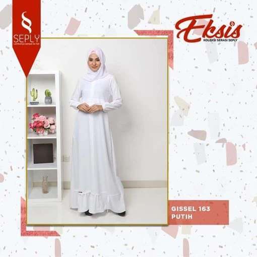SEPLY GAMIS DEWASA GISSEL 163 PUTIH