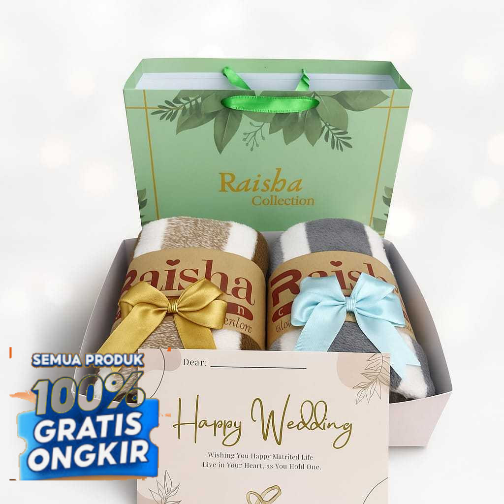 RC Hampers Handuk Couple JUMBO 70X140 Free SlidingBag Kado Nikah Seserahan Kado Anniversary Gift Car