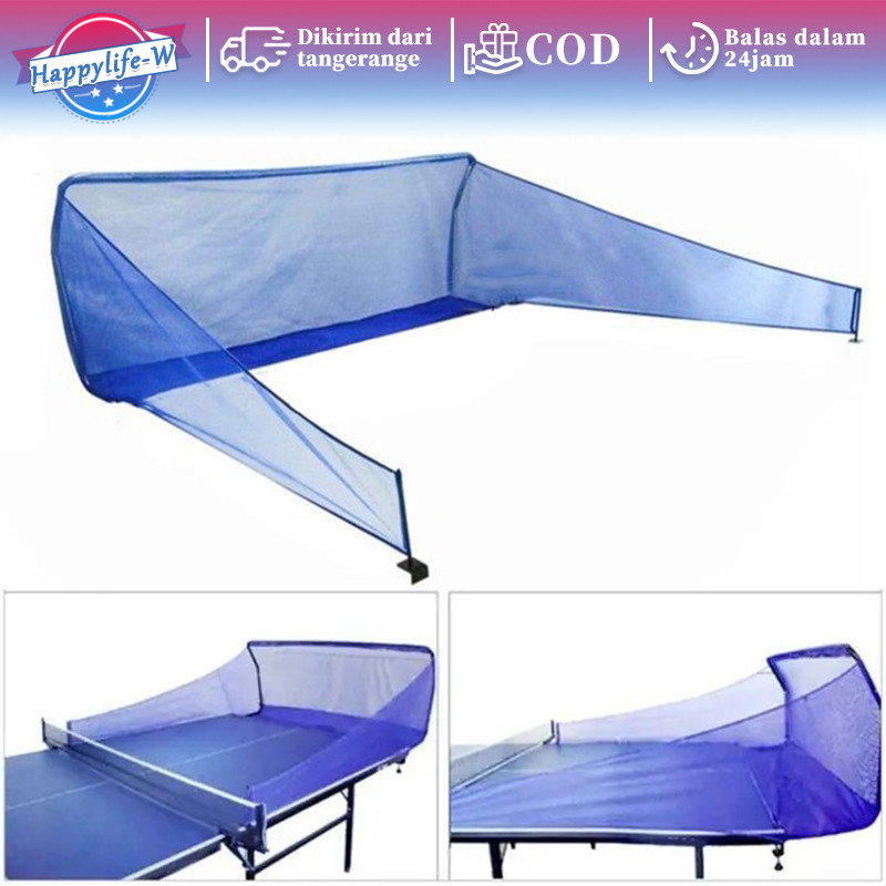 Penjaring Bola Pingpong Portable Jaring Pengumpul Bola Tenis Meja Praktis