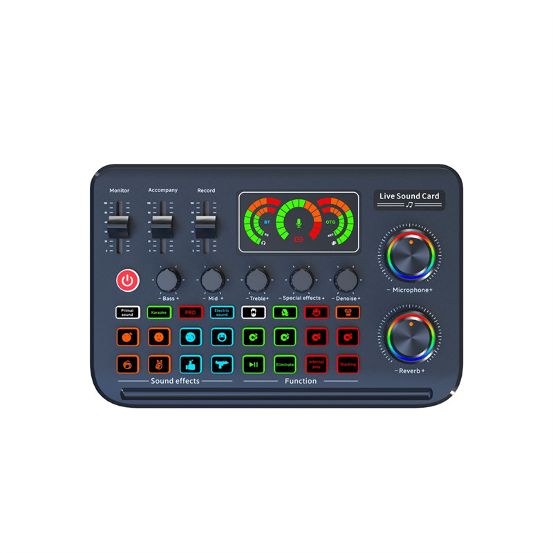 External Bluetooth Sound Card Live Sound Card Computer PC Sound Board Sound Mixer Live Mixer Noise R