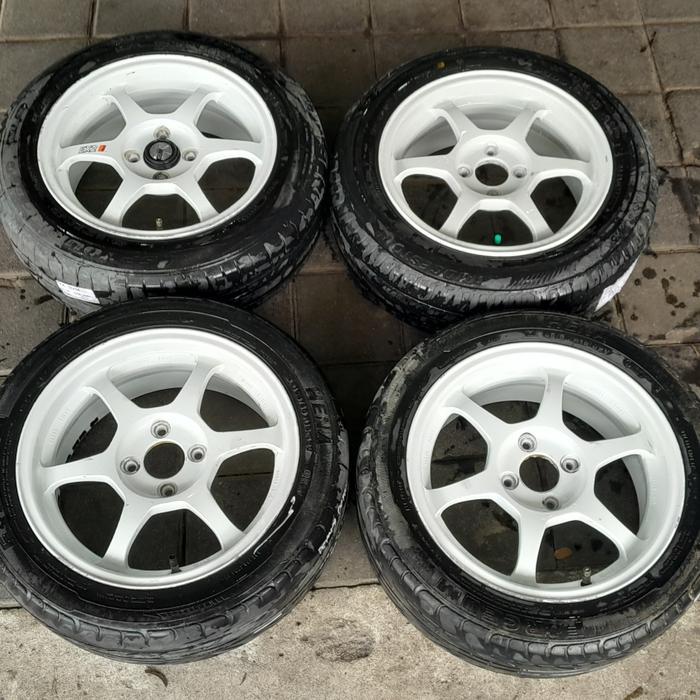 Velg seken mobil racing ssr type c ring 15 lebar 6.5 baut 4x100 + ban bonus