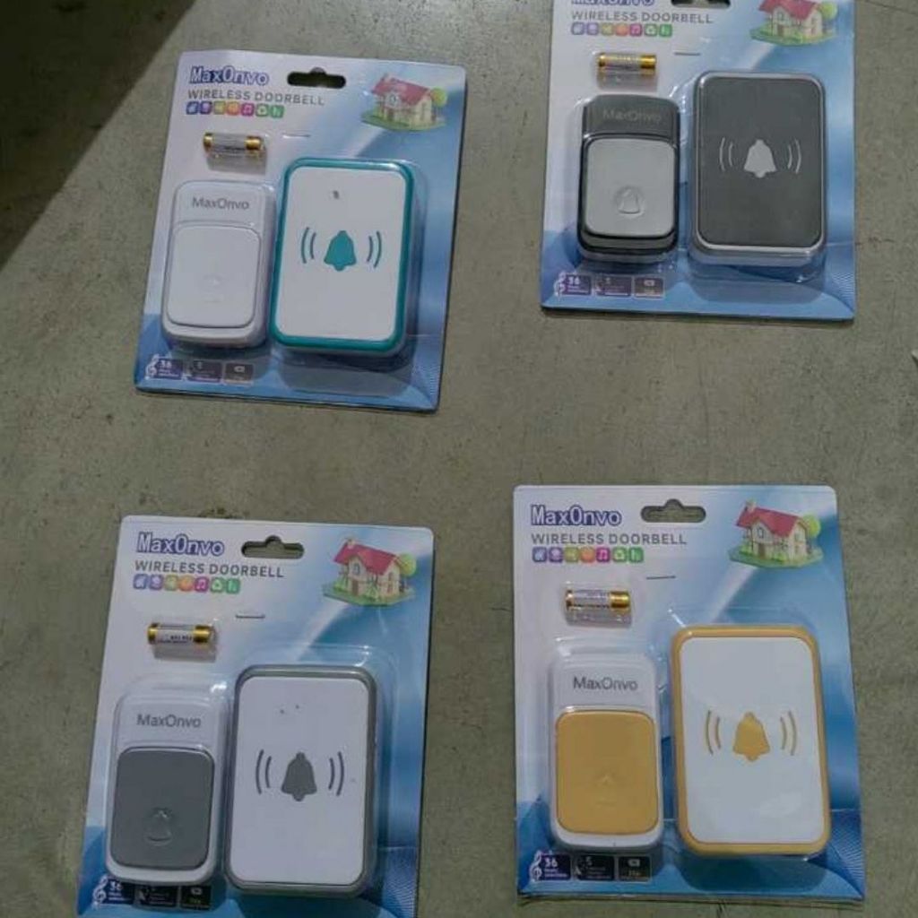 [BTD] Bell Pintu Wireless Doorbell MAXONVO / Bell Rumah Wireless /  Bell Batrai Jarak 150 Meter