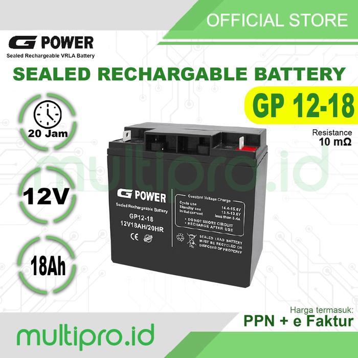 BATERAI AKI UPS G-POWER 12V 18AH GP-18