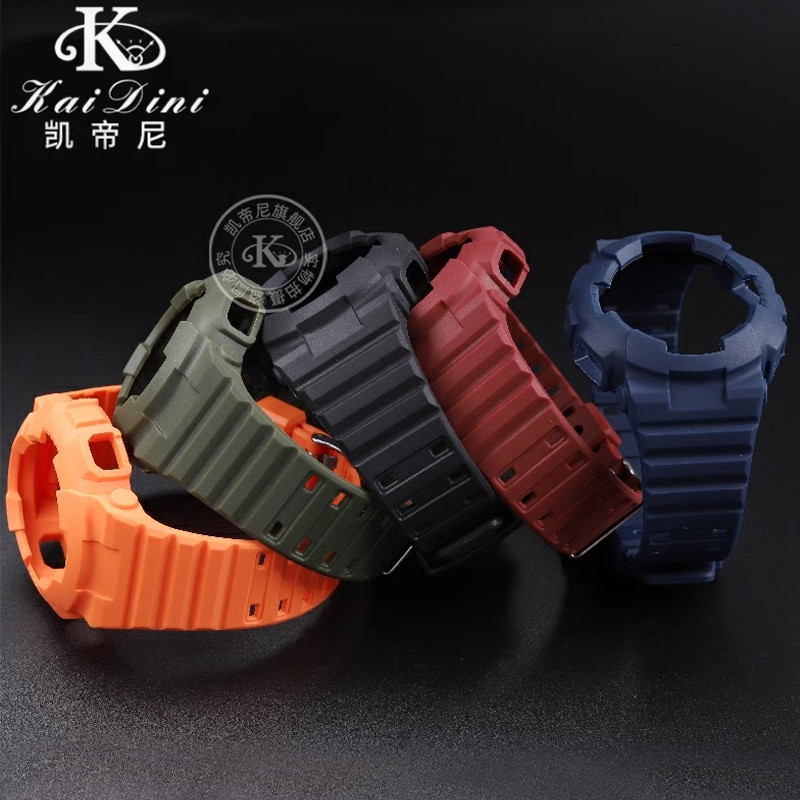 Silicone Wat Case Strap for Casio Watband Bezel GA-100/110/120/140 GD-100/110/120 5081 5229 scrub/Tr