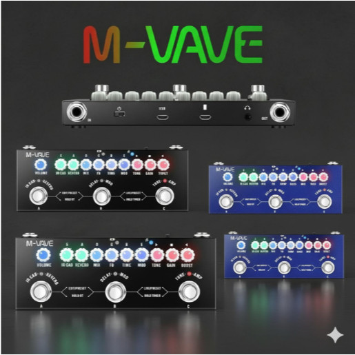 M-VAVE CUVAVE Cube Baby Soundcard Multi Effects Pedal Multi Efek Cuvave Muslady Reverb Guitar Rechar