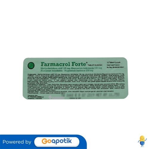 Farmacrol Forte Strip 10 Tablet obat maag ampuh, obat maag tablet, obat maag manjur, obat herbal maa