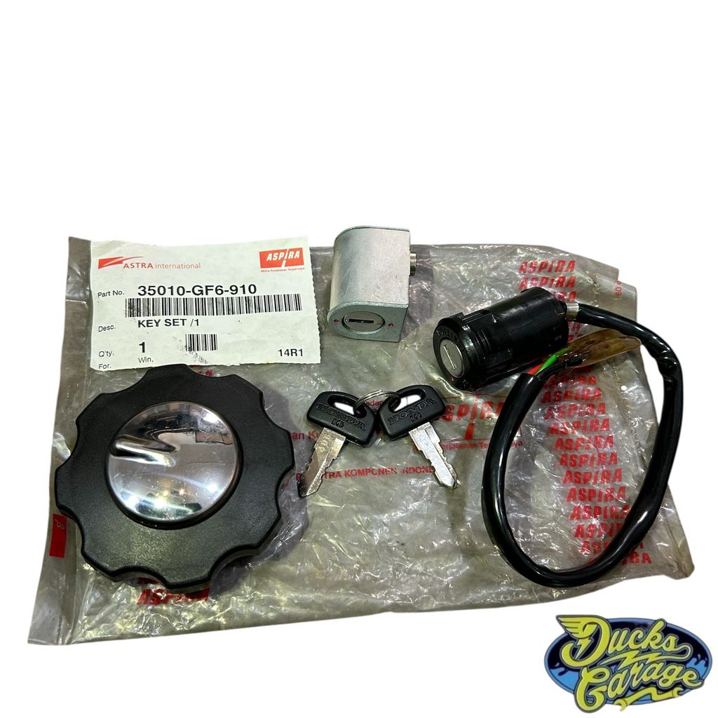 Keyset Kunci Kontak Set Kunci Stang Tutup Tangki Honda Win Win100 Original