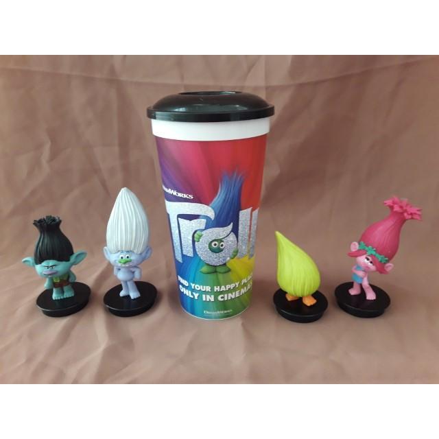 TUMBLER XXI CAFE  TUMBLER TROLLS  IN SET RARE