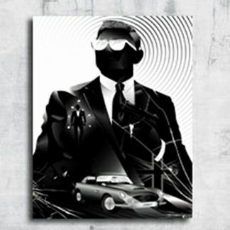 Poster Dekorasi dinding tema film James Bond Big Salle 