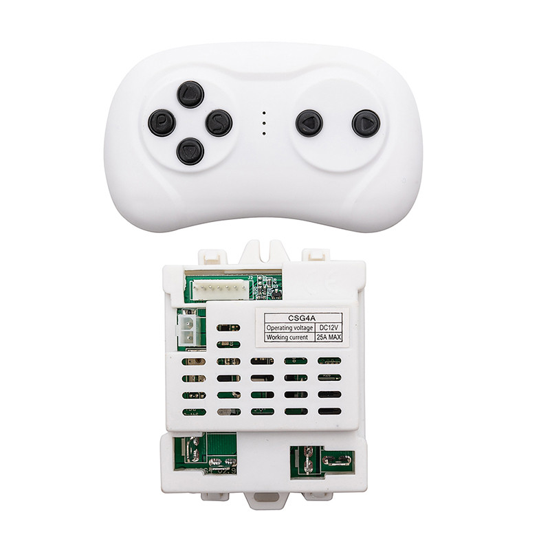 CSG4A 7P White Single-sided Socket 12V Children's Electric Toy Car 2.4G Bluetooth Remote Control ,Re