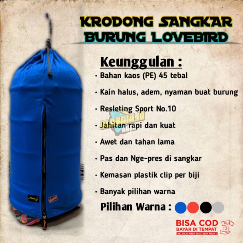 Terlaris Rekomendasi Krodong Sangkar Lovebird Tebal Merk Aves | Krodong LB Sangkar Bulat Kapsul