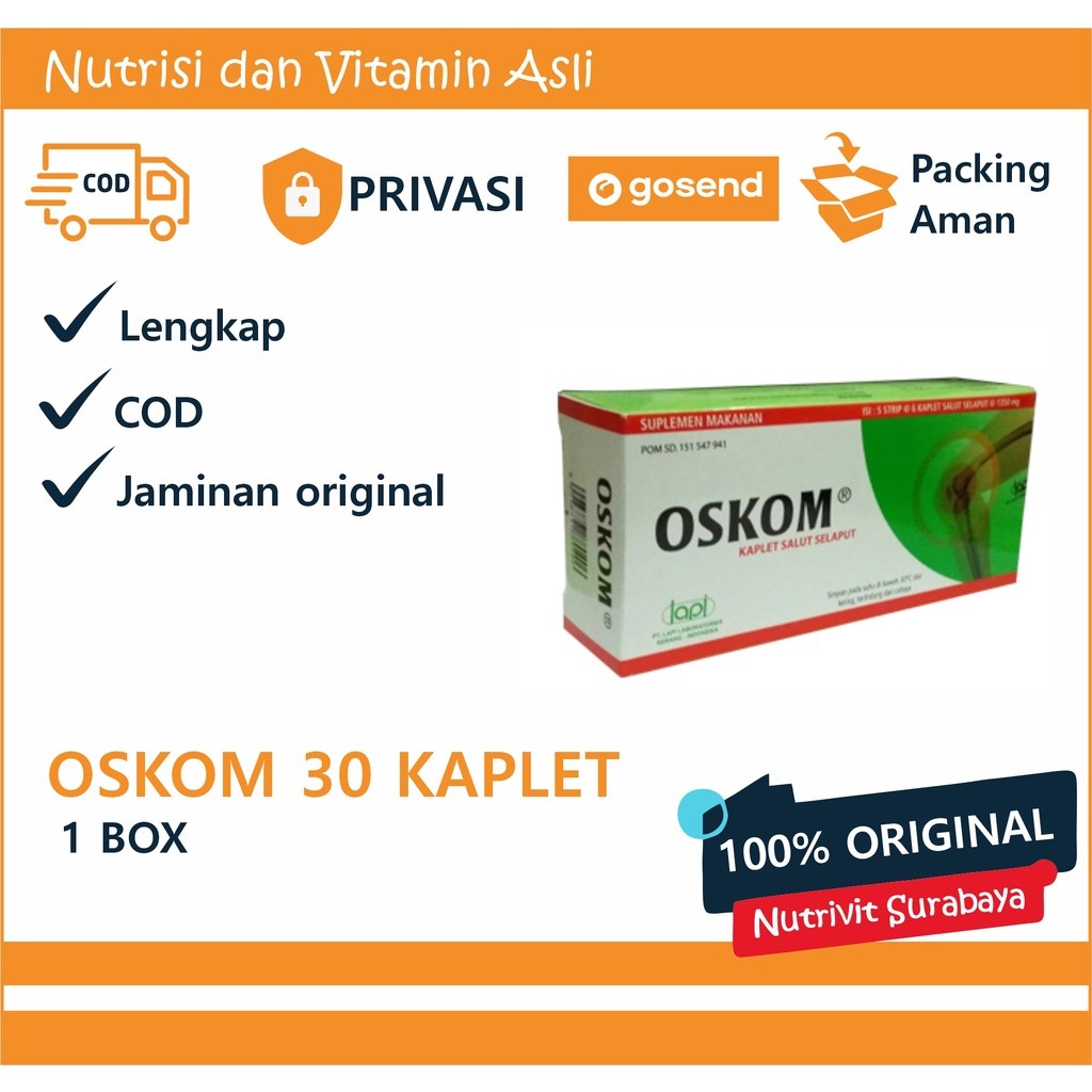 Oskom Box Isi 30 Tablet - Vitamin dan Mineral Osteoarthritis - Menjaga Sendi Sehat