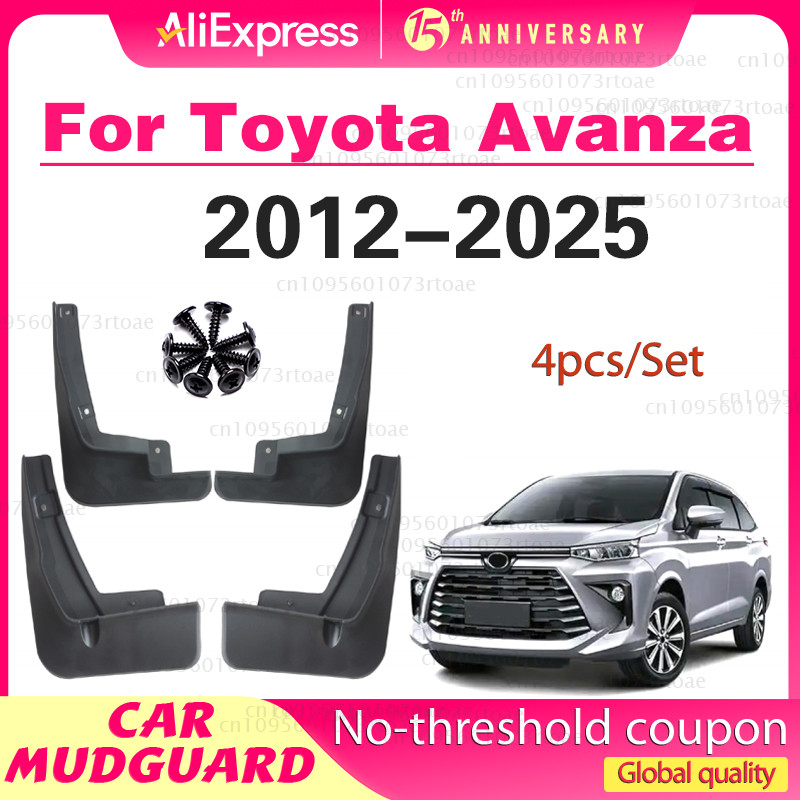 For Toyota Avanza Mud Flaps 2012-2025 Fender Splash Guards MudFlaps Wheels Covers Front Rear Mudguar