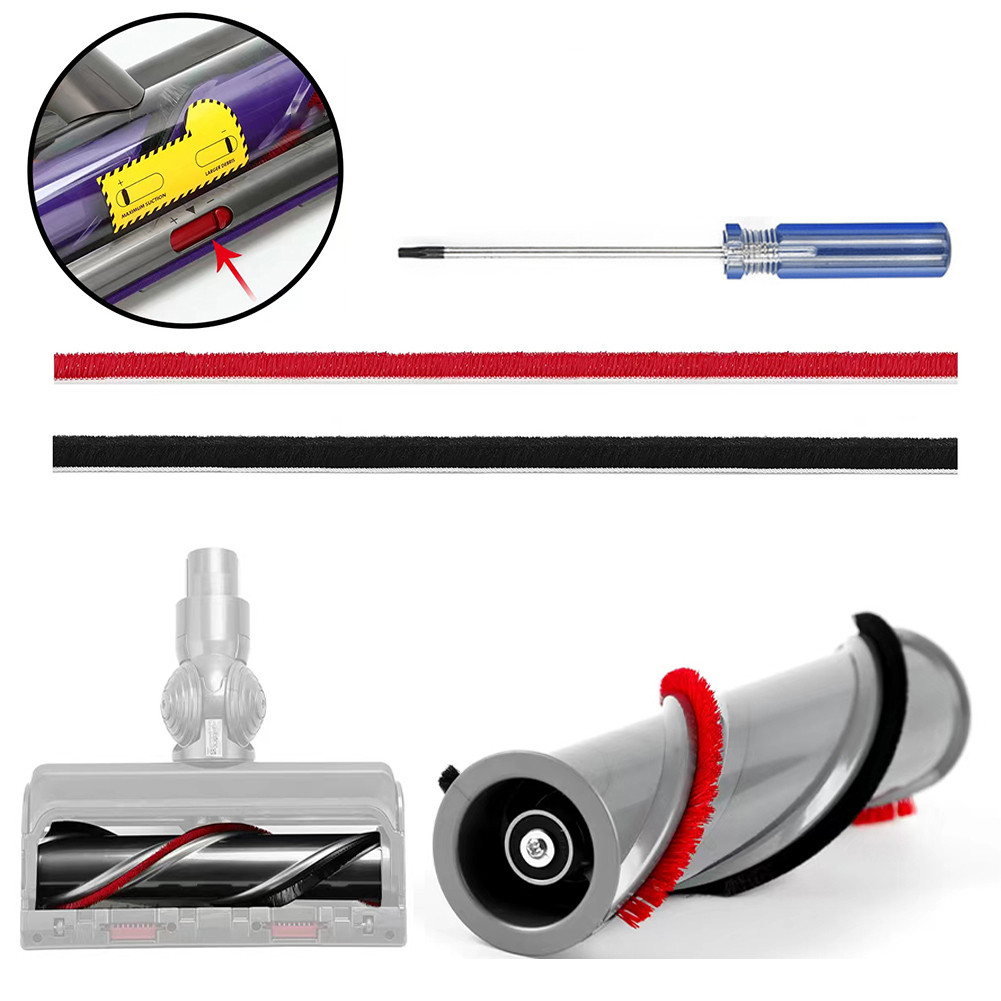 2pcs Soft Plush Strips For Dyson V6 V7 V8 V15 Vacuum Cleaner Rolling Brushes Strips Vacuum Cleaner S