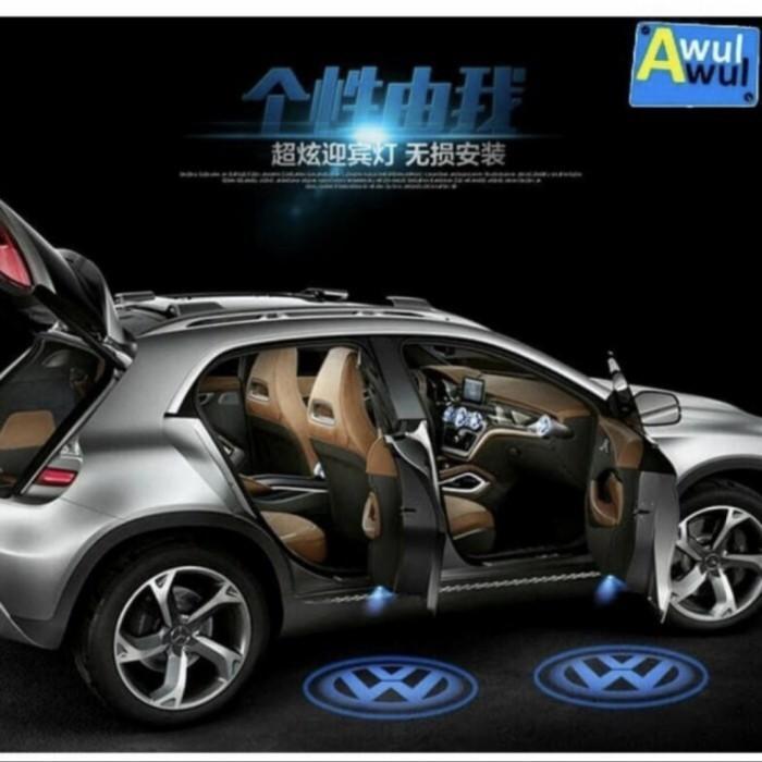 TOPLampu Pintu Mobil Logo VW Volkswagen Golf Tiguan Touareg Scirocco TOP