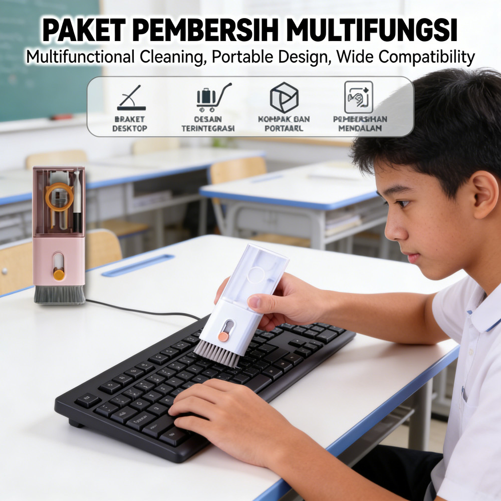 Pembersih for Handphone Laptop 7 in 1 Cleaning Brush Kit Smartphone Earphone Earbud 10 in 1 / 8 in 1