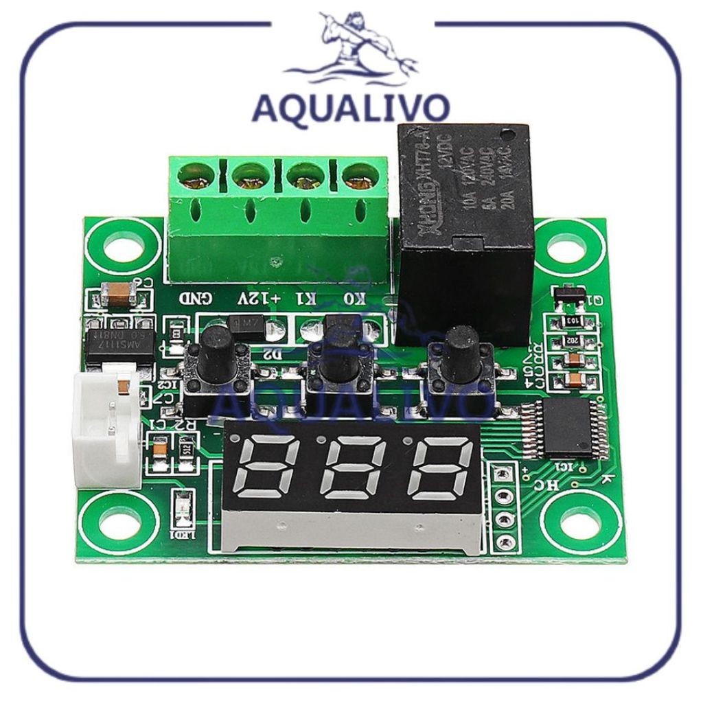PIYAMANIA W 1209 12VDC Thermostat/Termostat Digital XH-W1209 12V DC Temperature Controller