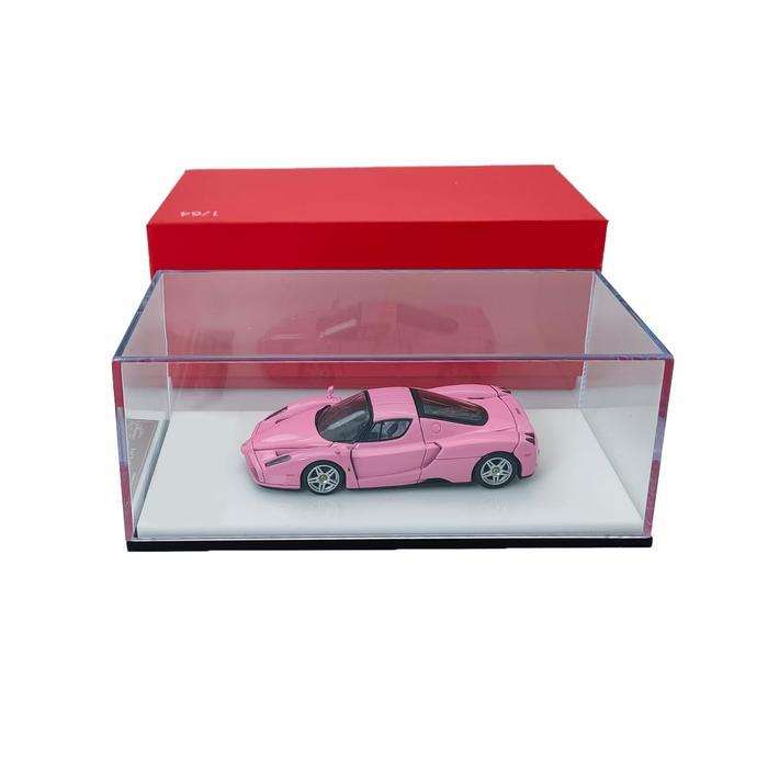 King Model 1/64 Enzo Open Hood Pink Diecast