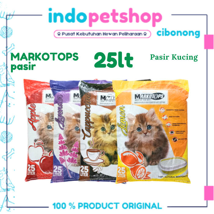 Pasir Kucing Gumpal Wangi Markotops 25 Liter / Pasir Wangi Gumpal Markotops