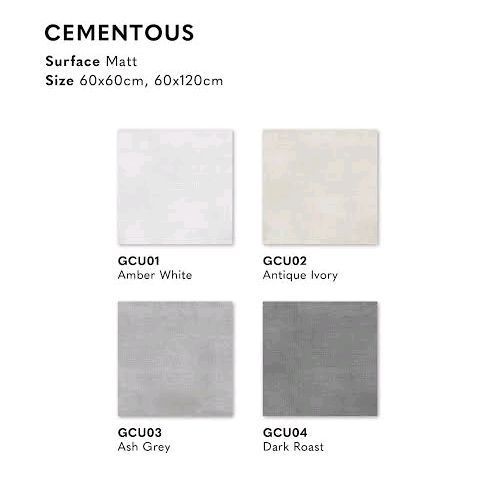 Granit Lantai Dan Dinding 60x120 Dan 60x60 Cementous GCU Series Matte | Doff | Slip Stop Product Nir