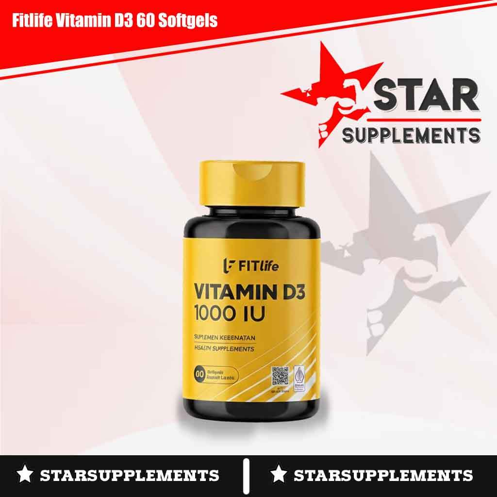 Fitlife VITAMIN D3 1000 IU 60 Softgels BPOM & Halal
