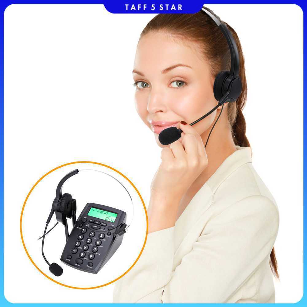 Voicejoy Telephone Desk HT800 with Headphone Call Center VH500