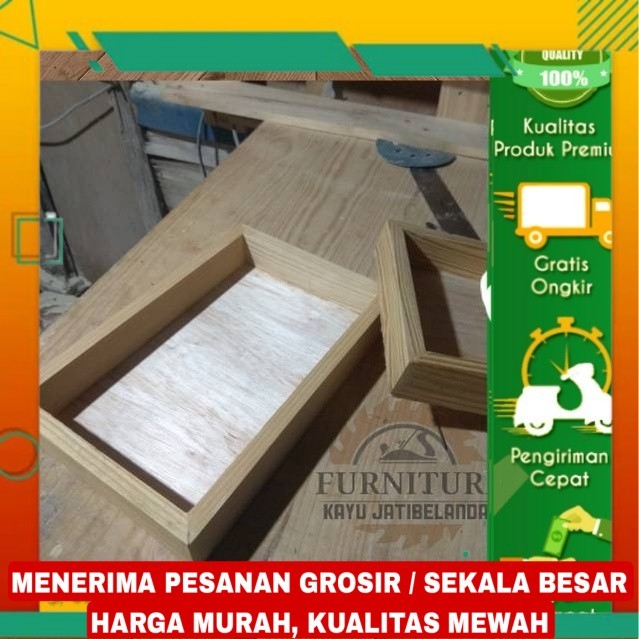 Kotak hantaran / seserahan tray nampan kayu jati belanda