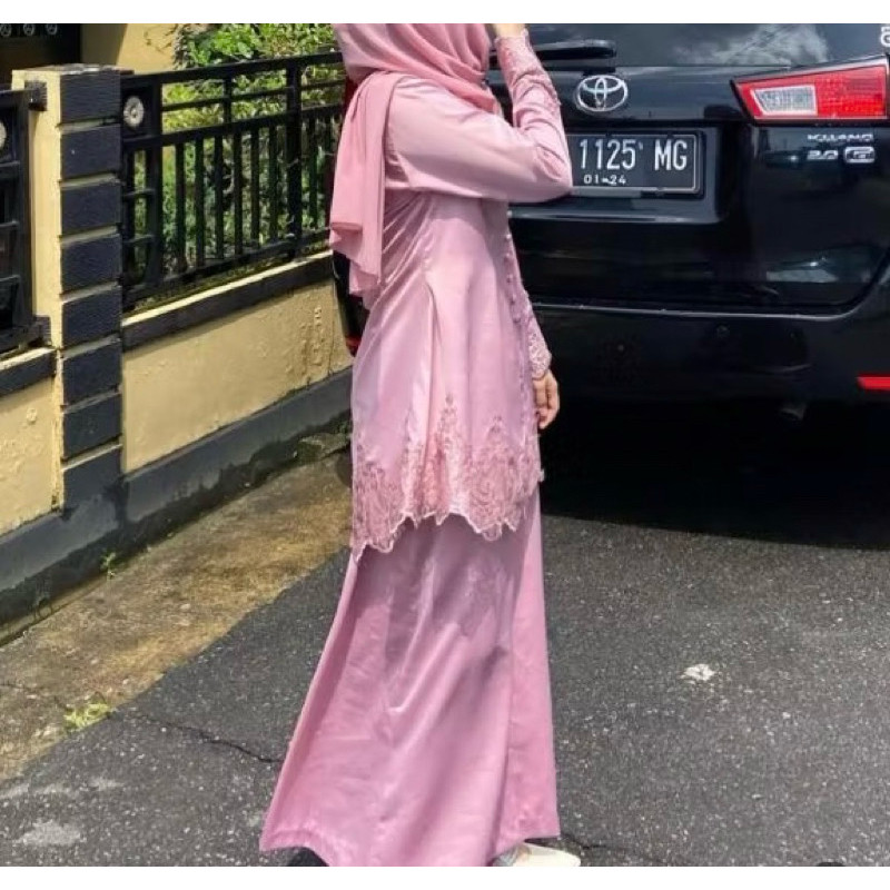 ARDIOSHOP Baju Kurung Renda Malaysia SATU SET (REAL PICT BISA REQ BUSUI