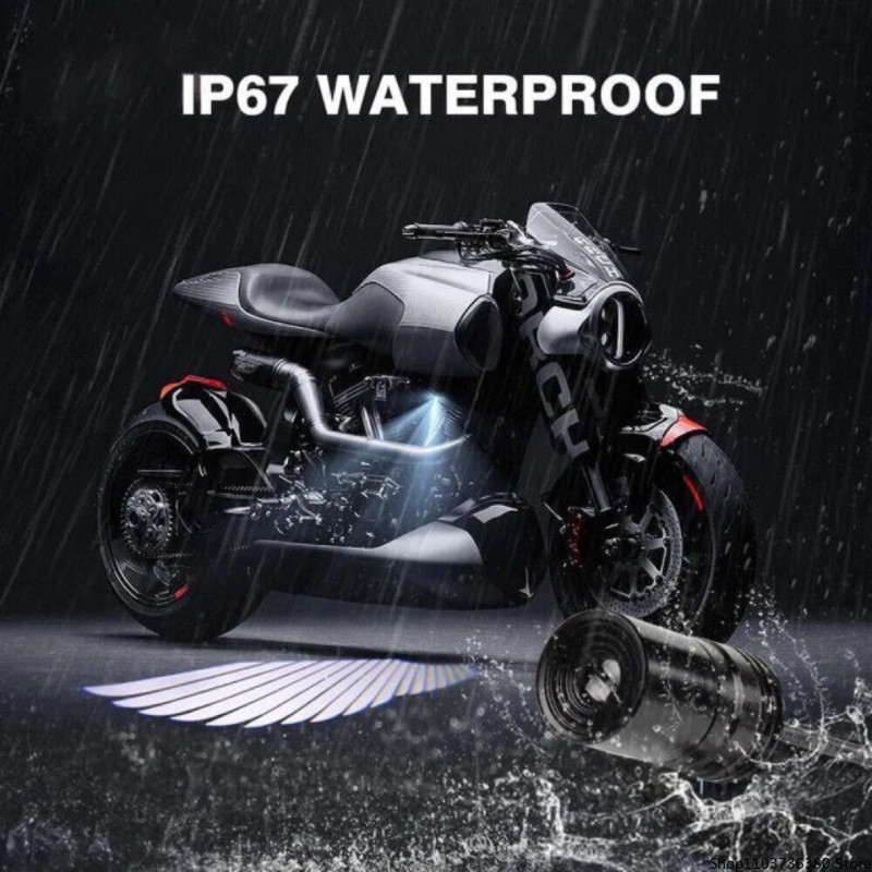 Motorcycle Accessories 2 Pieces Motorcycle LED Underbody Light Projector Ghost Angel Wings Laser Lig