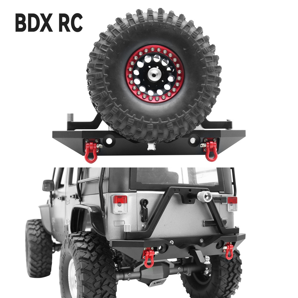 1/10 RC Crawler Car Axial SCX10 II III 90046 90047 AXI03007 TRX4 Aluminum Rear Bumper Bull Bar With 