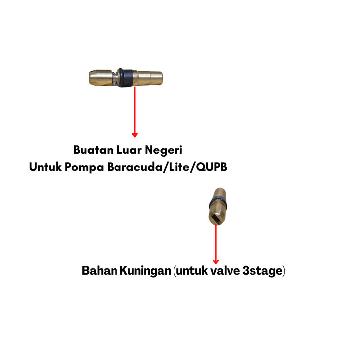 SPAREPART POMPA PCP BARACUDA/LITE THREE STAGE PISTON