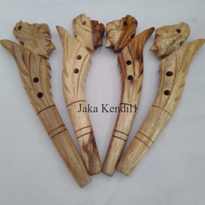Termurah joran pancing kayu/gagang joran pahul ukir wayang motip laris