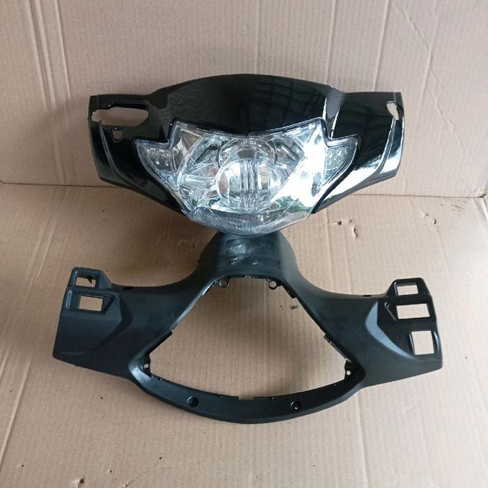 batok depan belakang Honda Supra x 125 lama hitam - batok 1 set