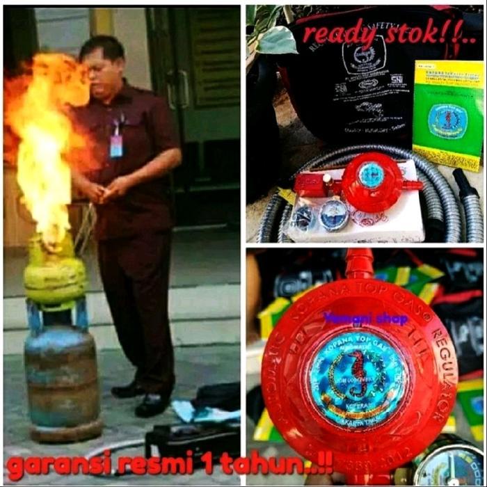REGULATOR TOP GAS PERTAMINA BERGARANSI 1 TAHUN GARANSI ORIGINAL regulator - merah