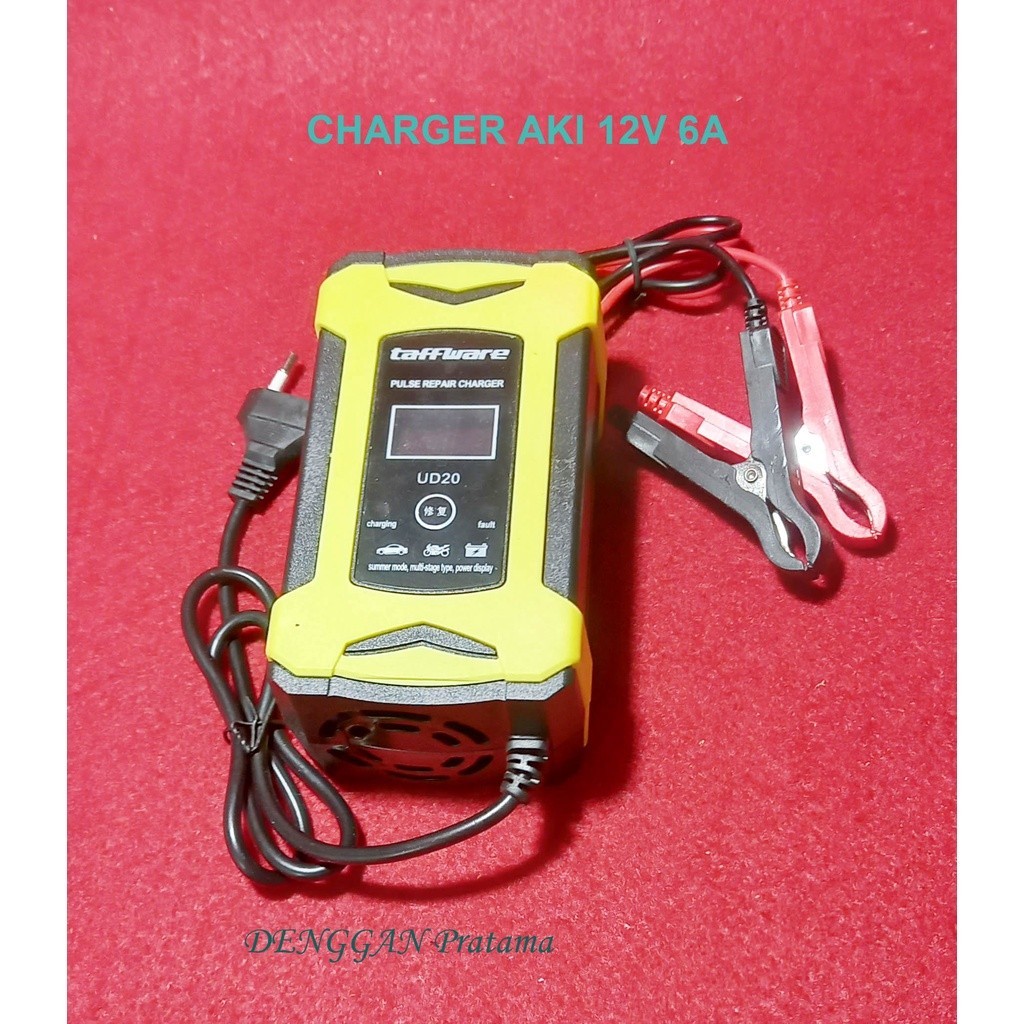 Charger Aki 12V 6A/Charger Aki Mobil Motor Taffware